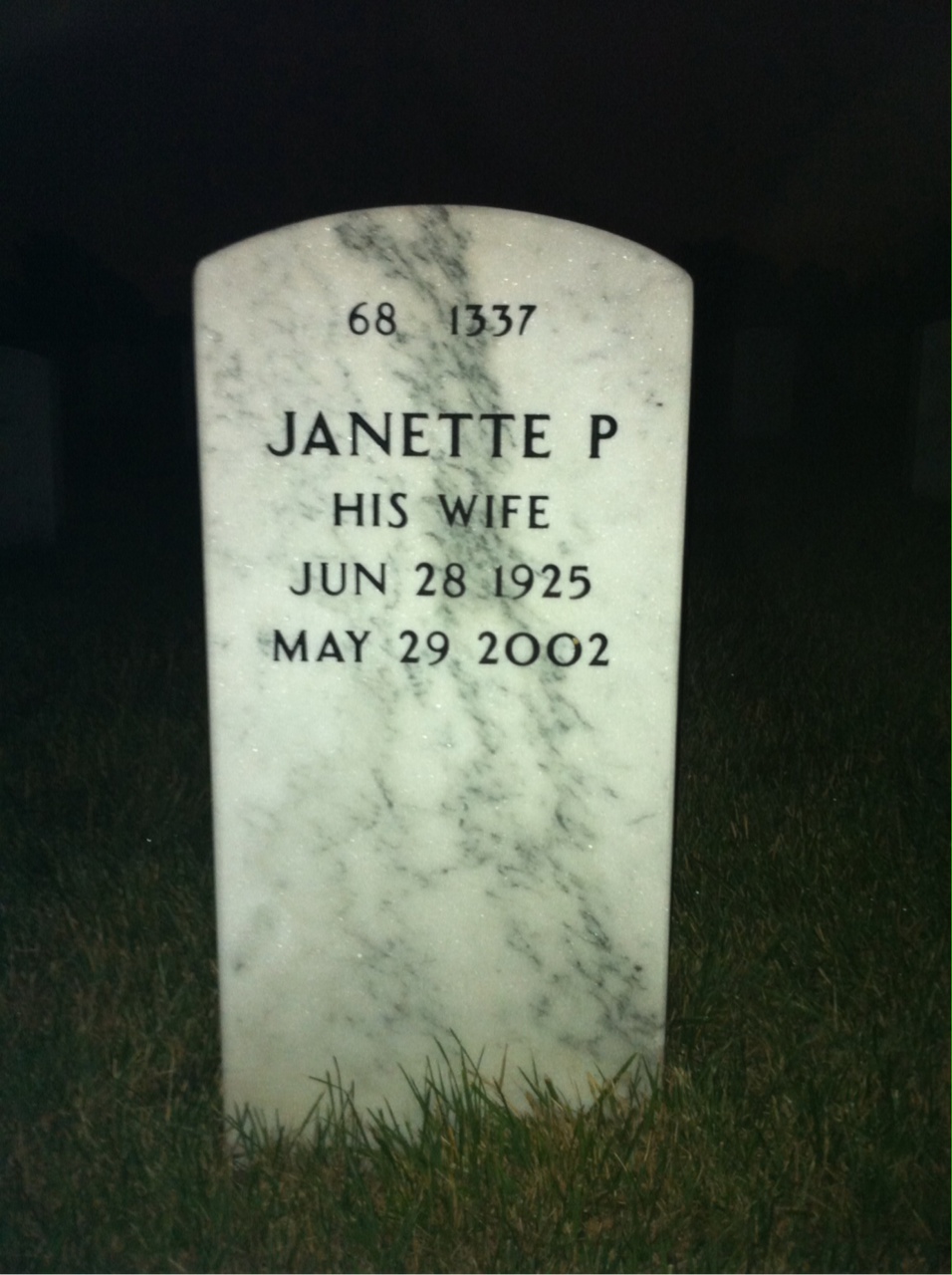 Back of headstone — William Lucas