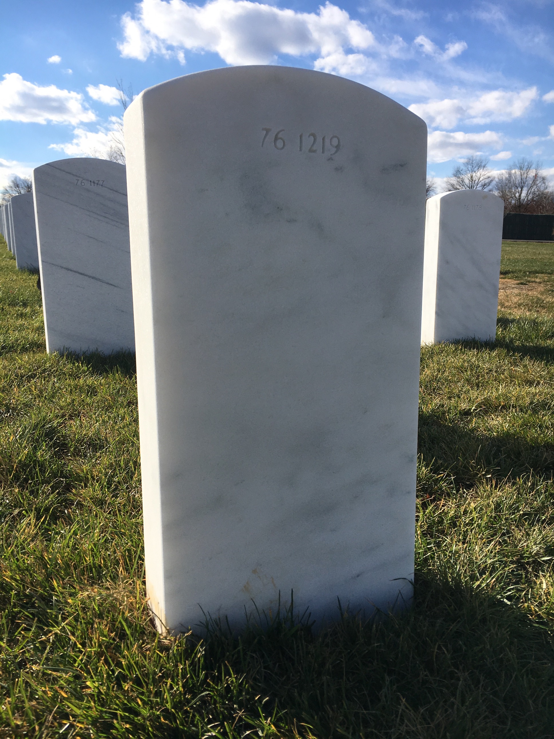 Back of headstone — Kenneth Wayne Johnson