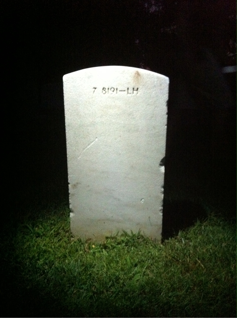 Back of headstone — Robb C Oertel