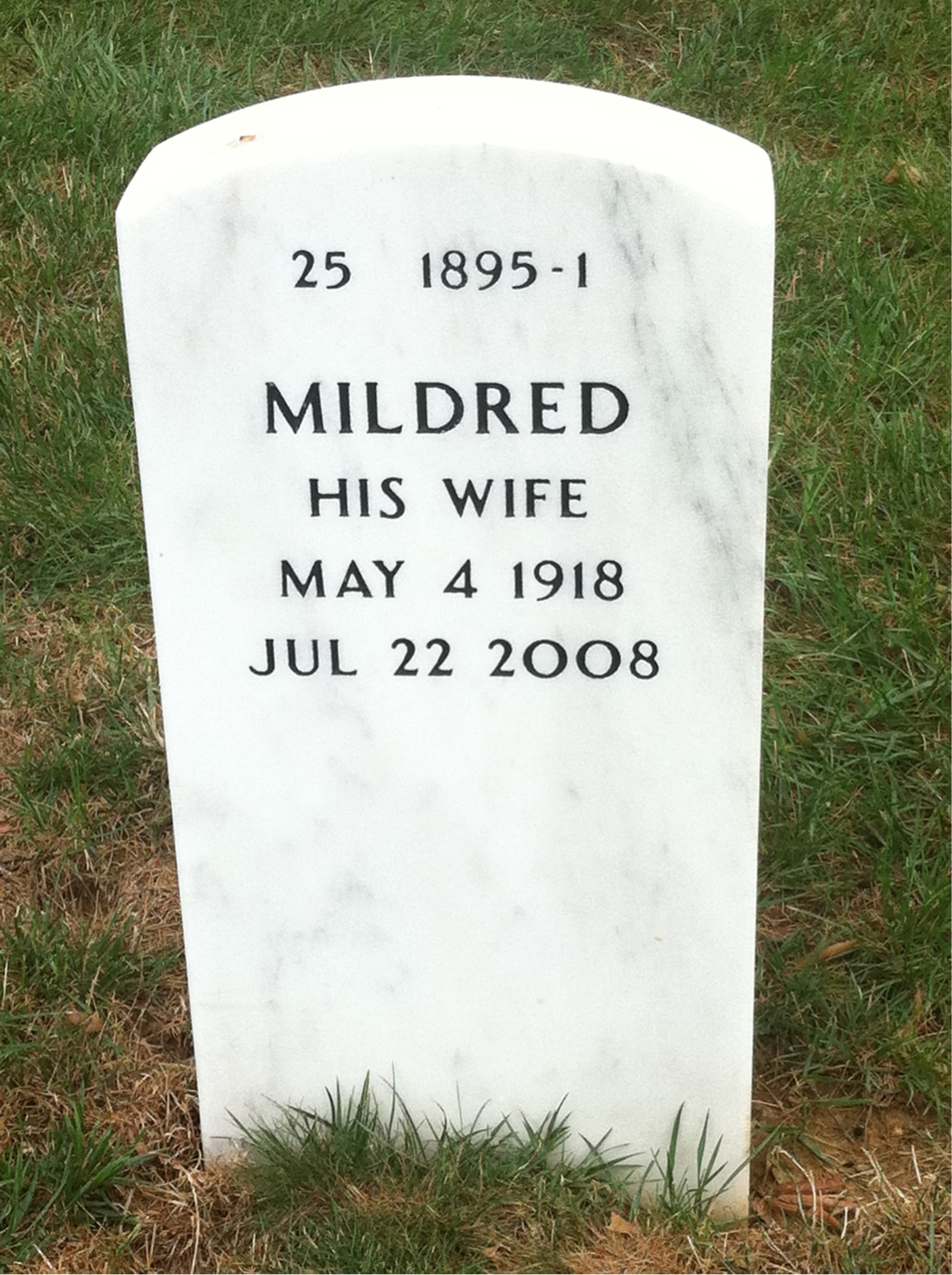 Back of headstone — Joseph Morreale