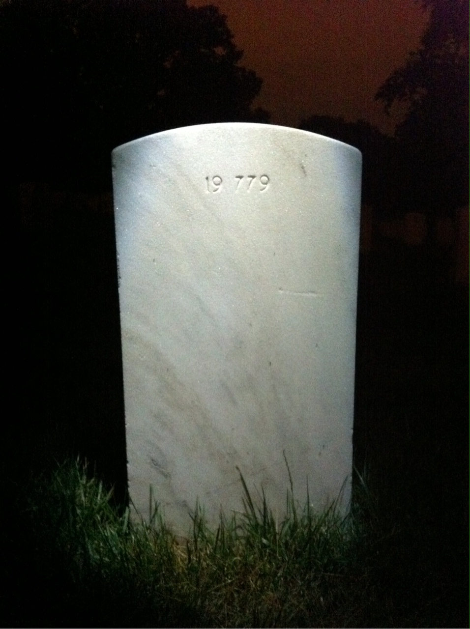 Back of headstone — Willis Crockett