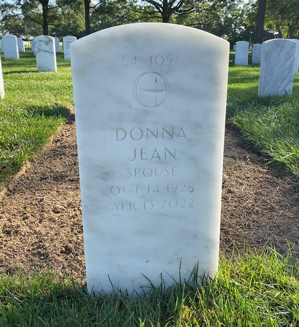 Back of headstone — John Adams