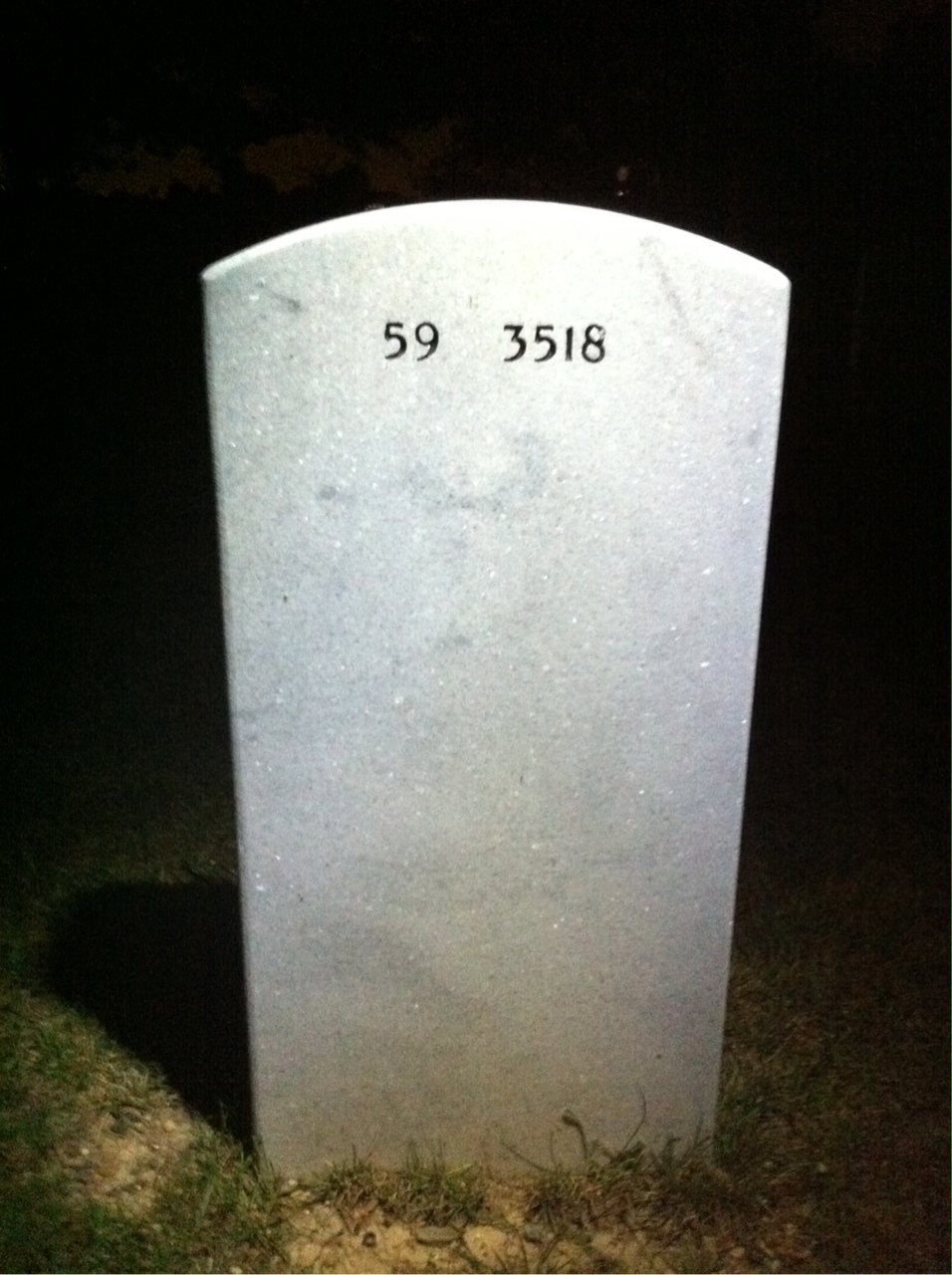 Back of headstone — Esther Longsworth