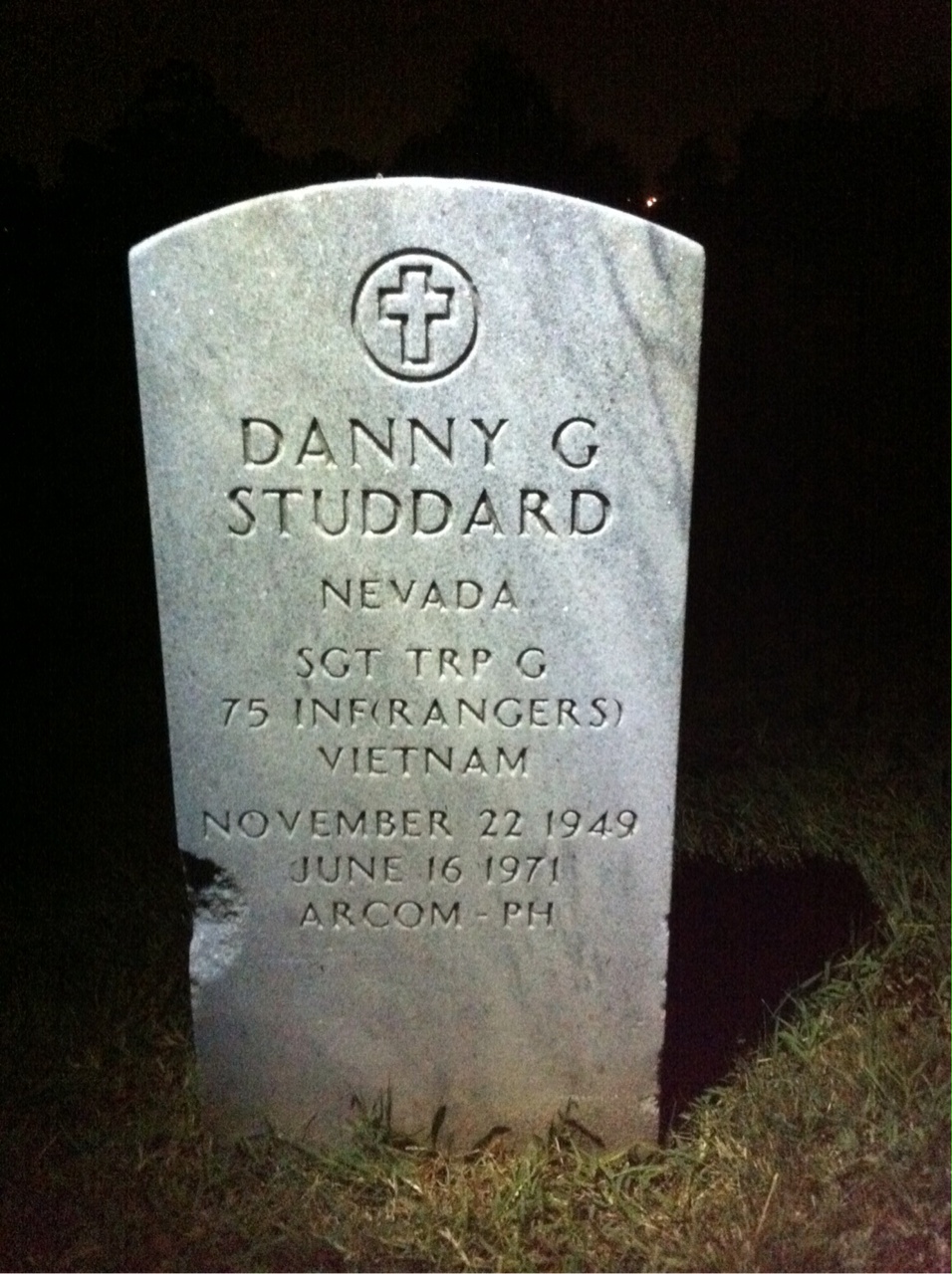 Headstone of Danny Gerald Studdard