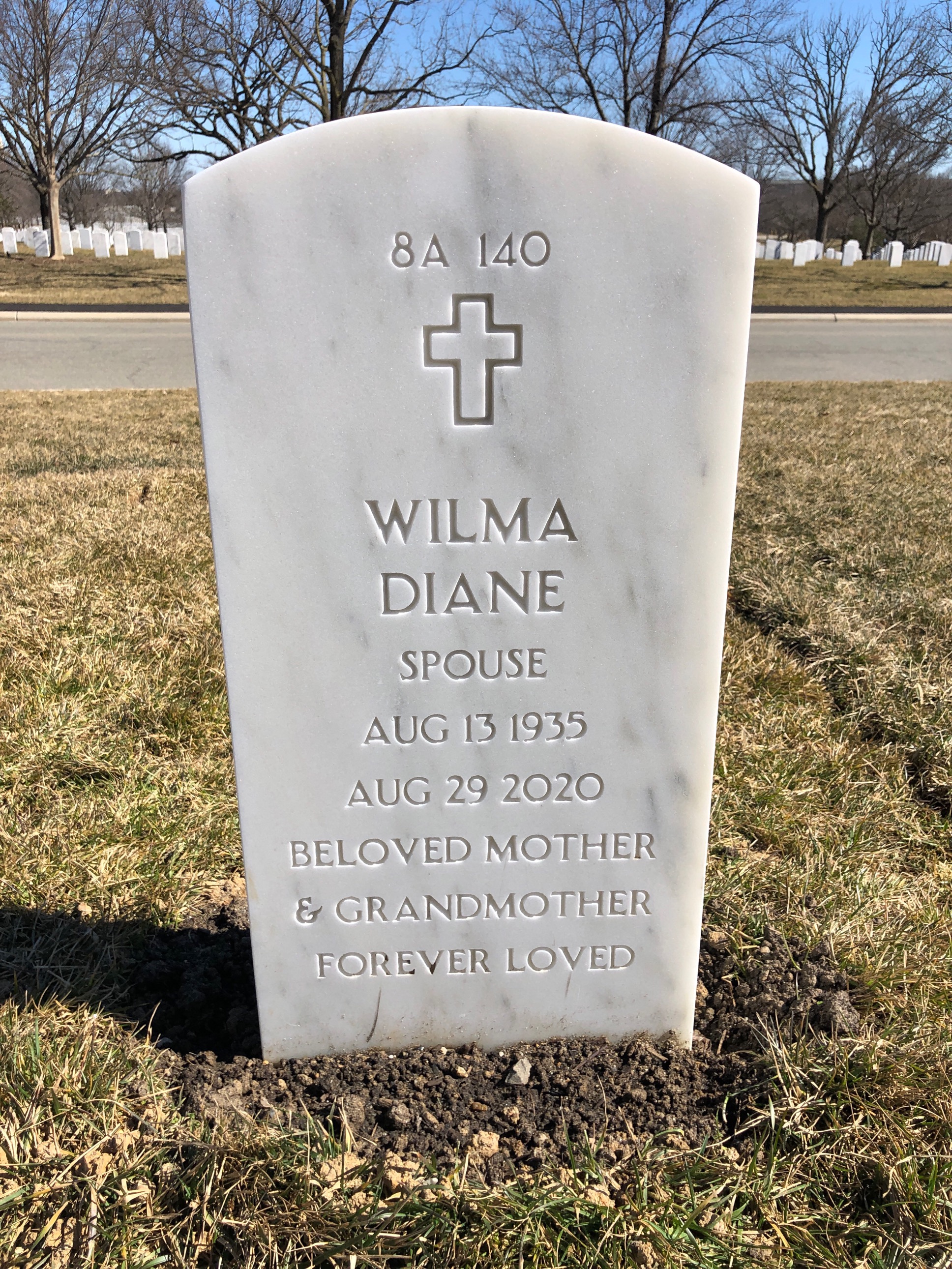 Back of headstone — Wilburt L Jenkins