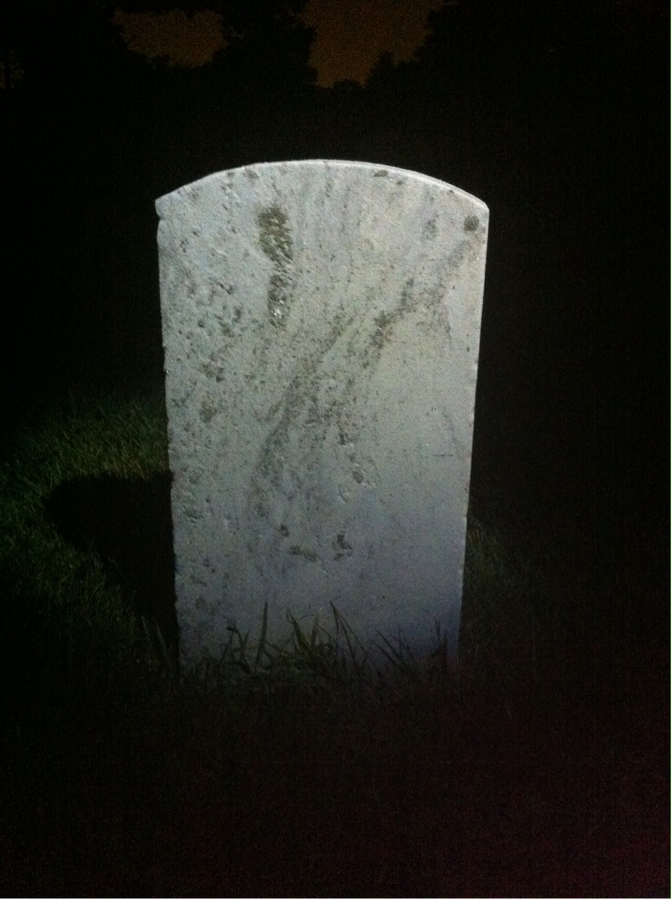 Back of headstone — Earl Adams