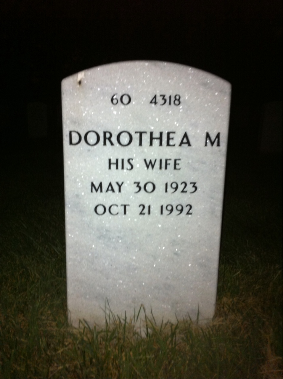 Back of headstone — James Keys