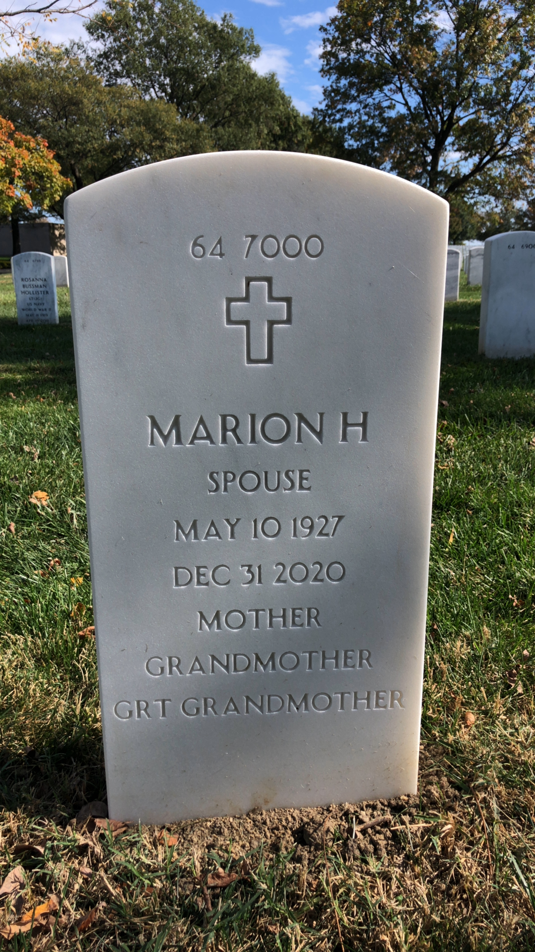 Back of headstone — John Sullivan