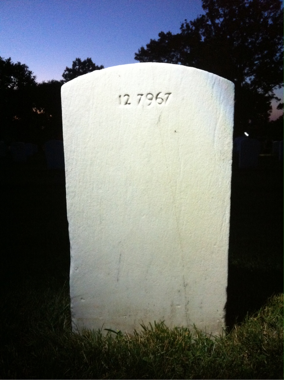 Back of headstone — Thomas Frances West