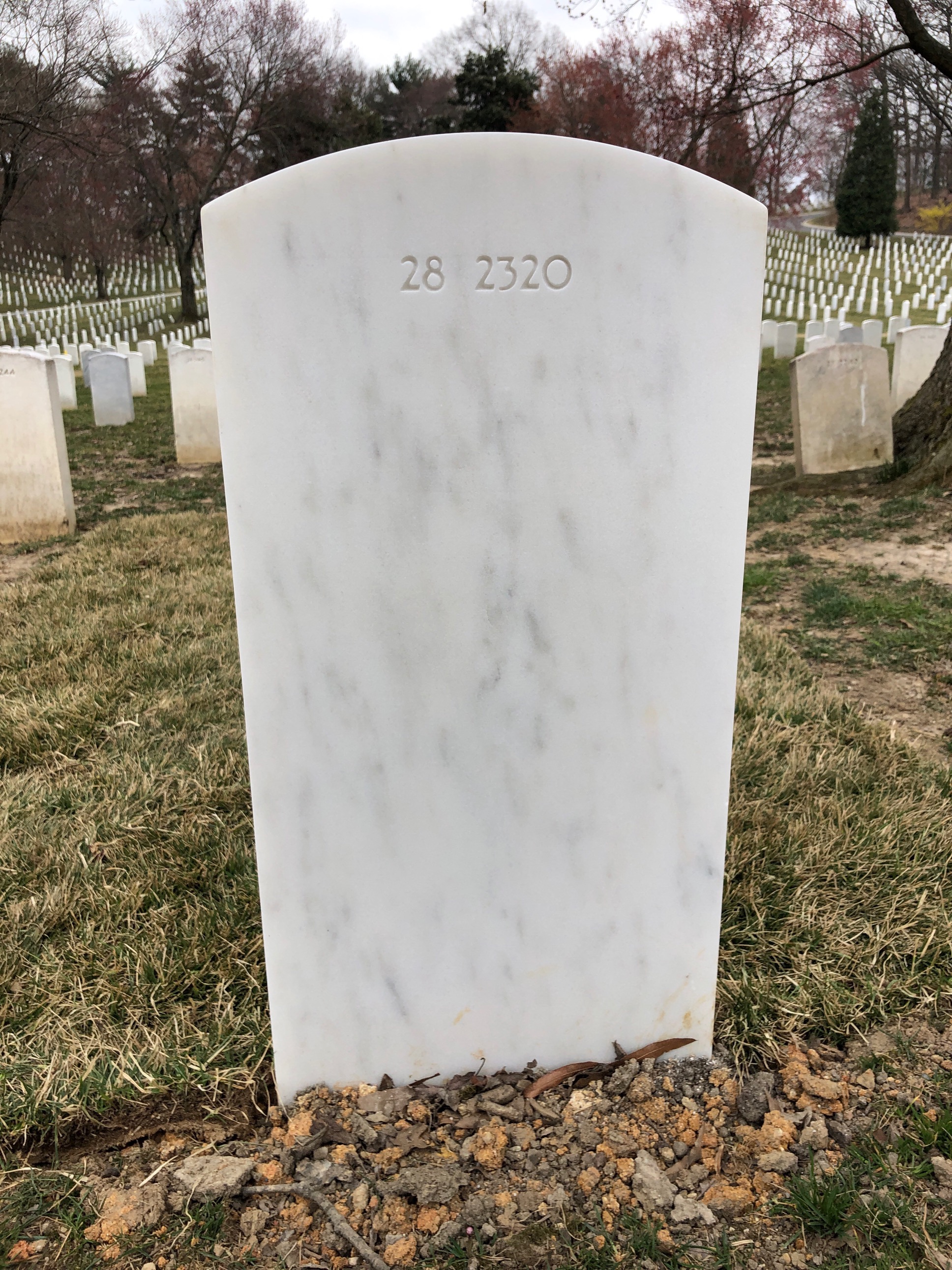 Back of headstone — Harold Moran