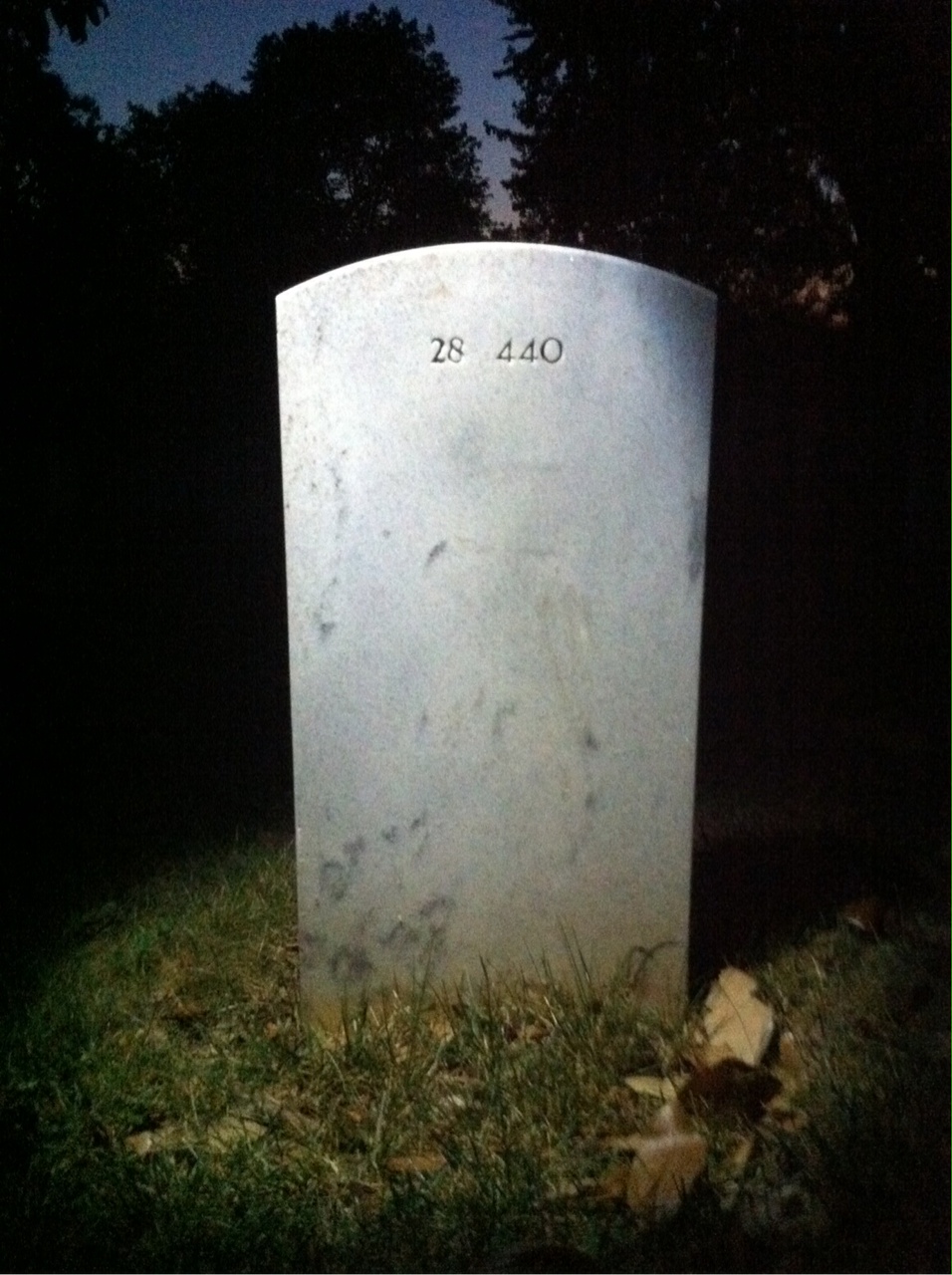 Back of headstone — Alfonso Fusco