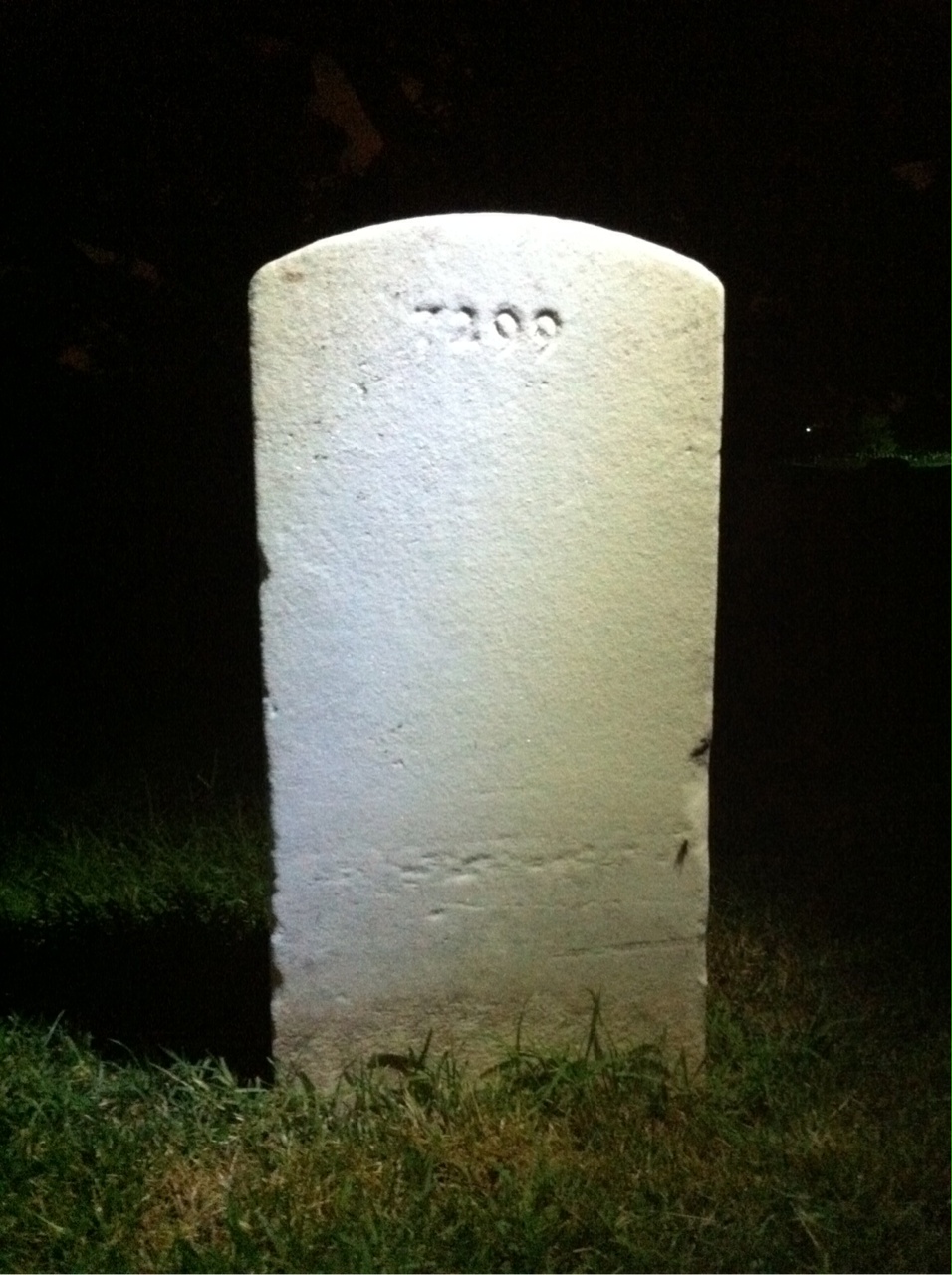 Back of headstone — George Corley