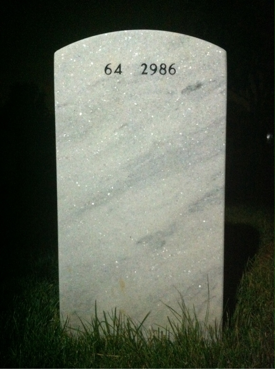 Back of headstone — Bobby Mckain