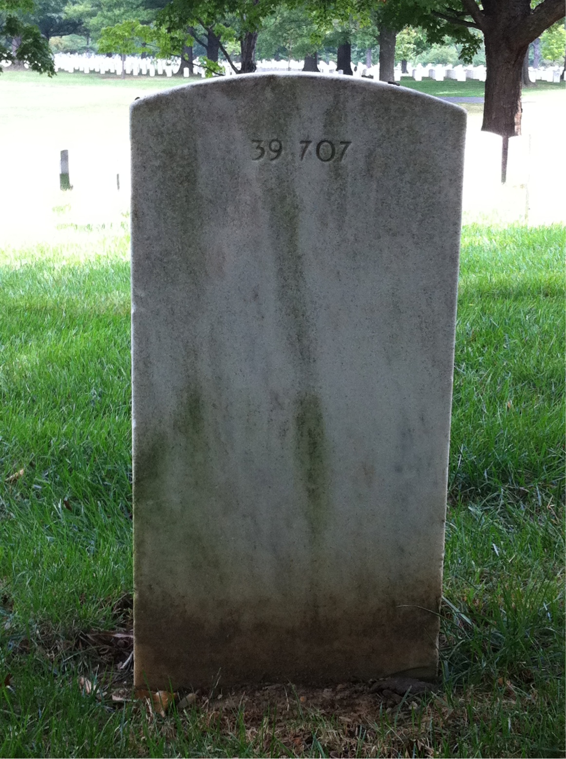 Back of headstone — William Fletcher