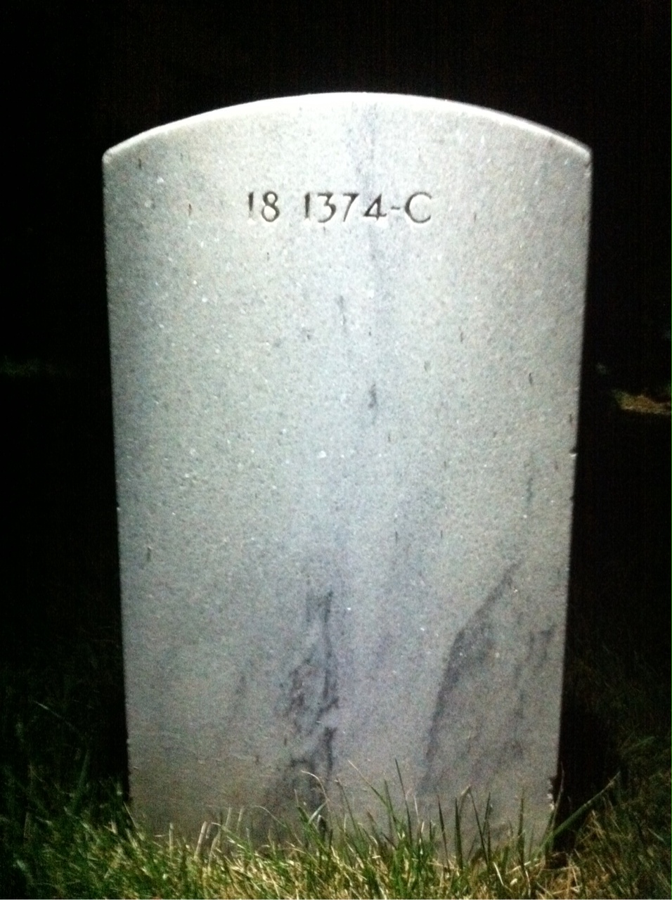 Back of headstone — William Joseph Bond