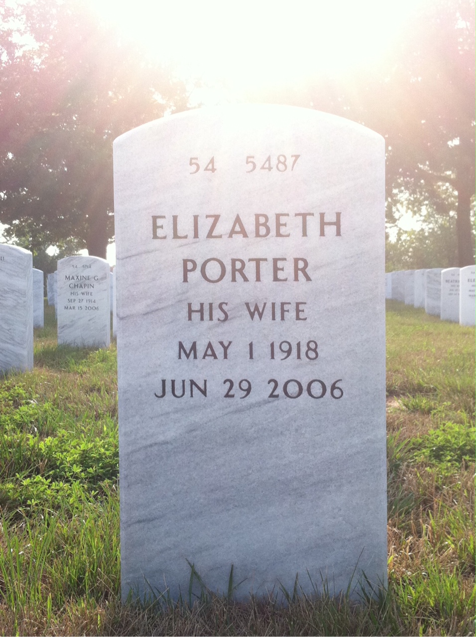 Back of headstone — Donald Mcnair