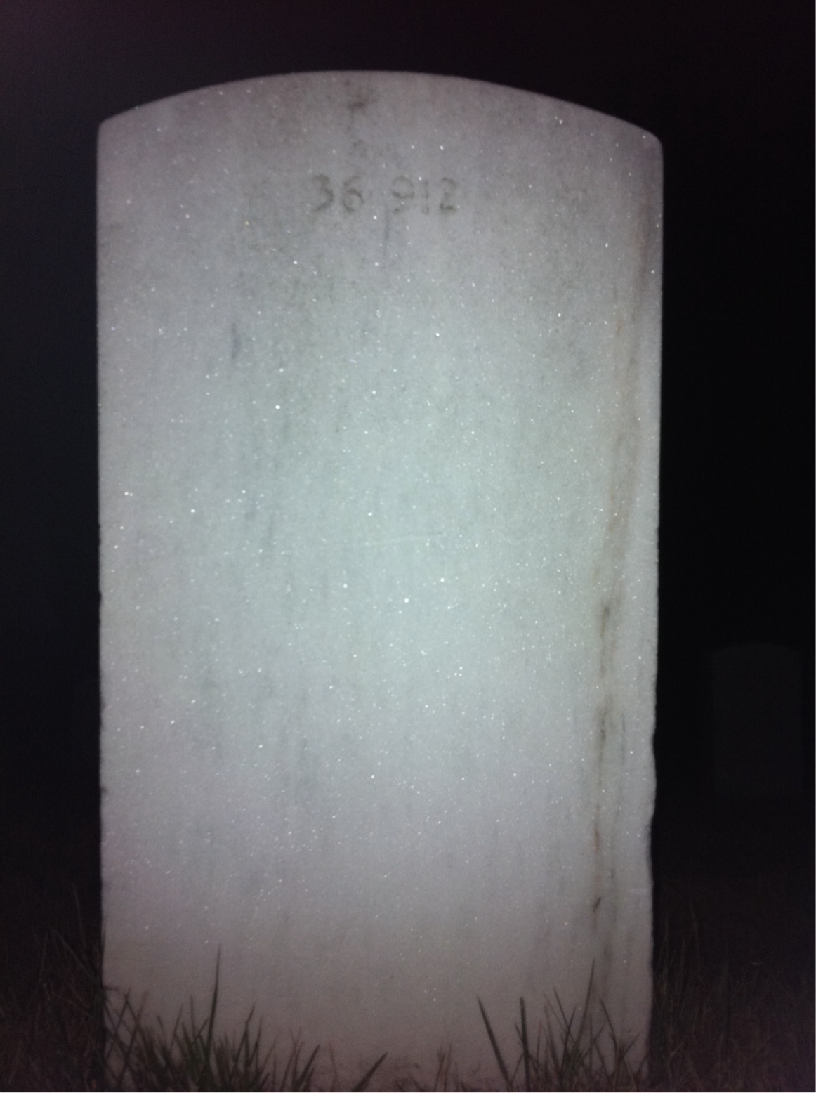 Back of headstone — Amanda Mason