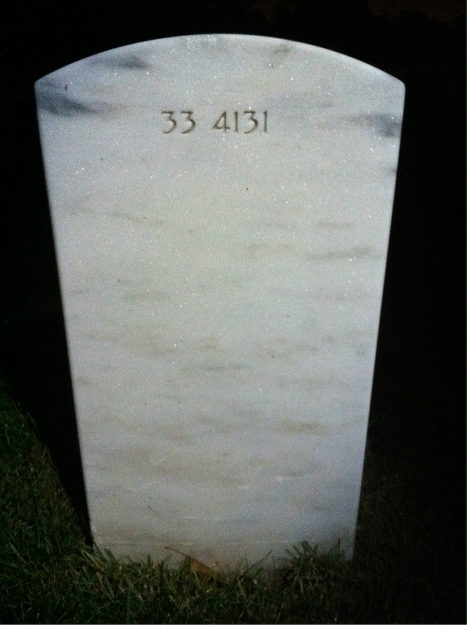 Back of headstone — Alice Anderson