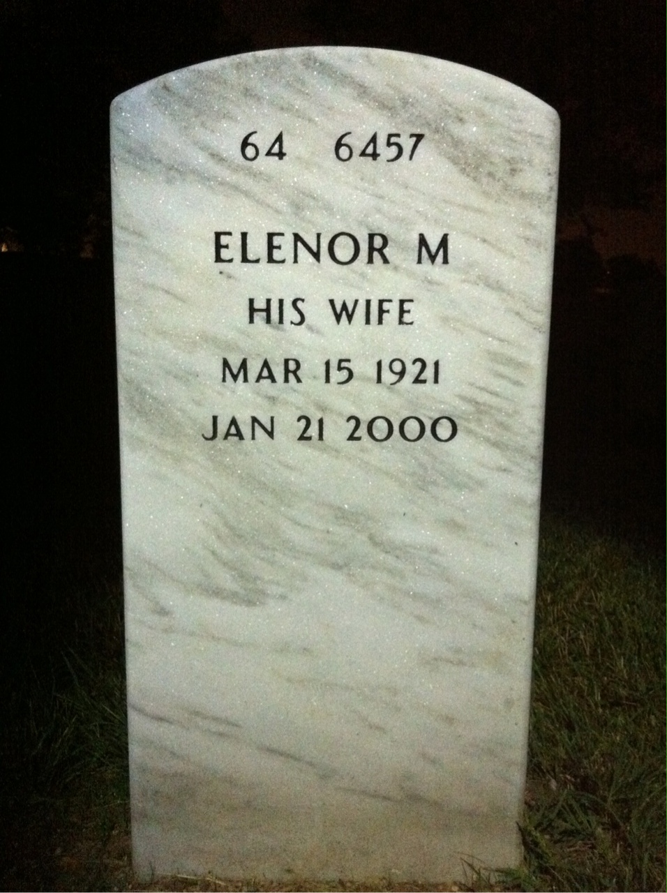 Back of headstone — Walter Troeschel