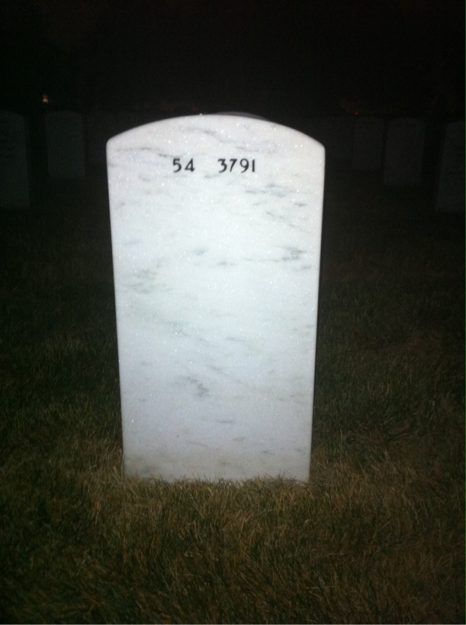Back of headstone — William Wisecup