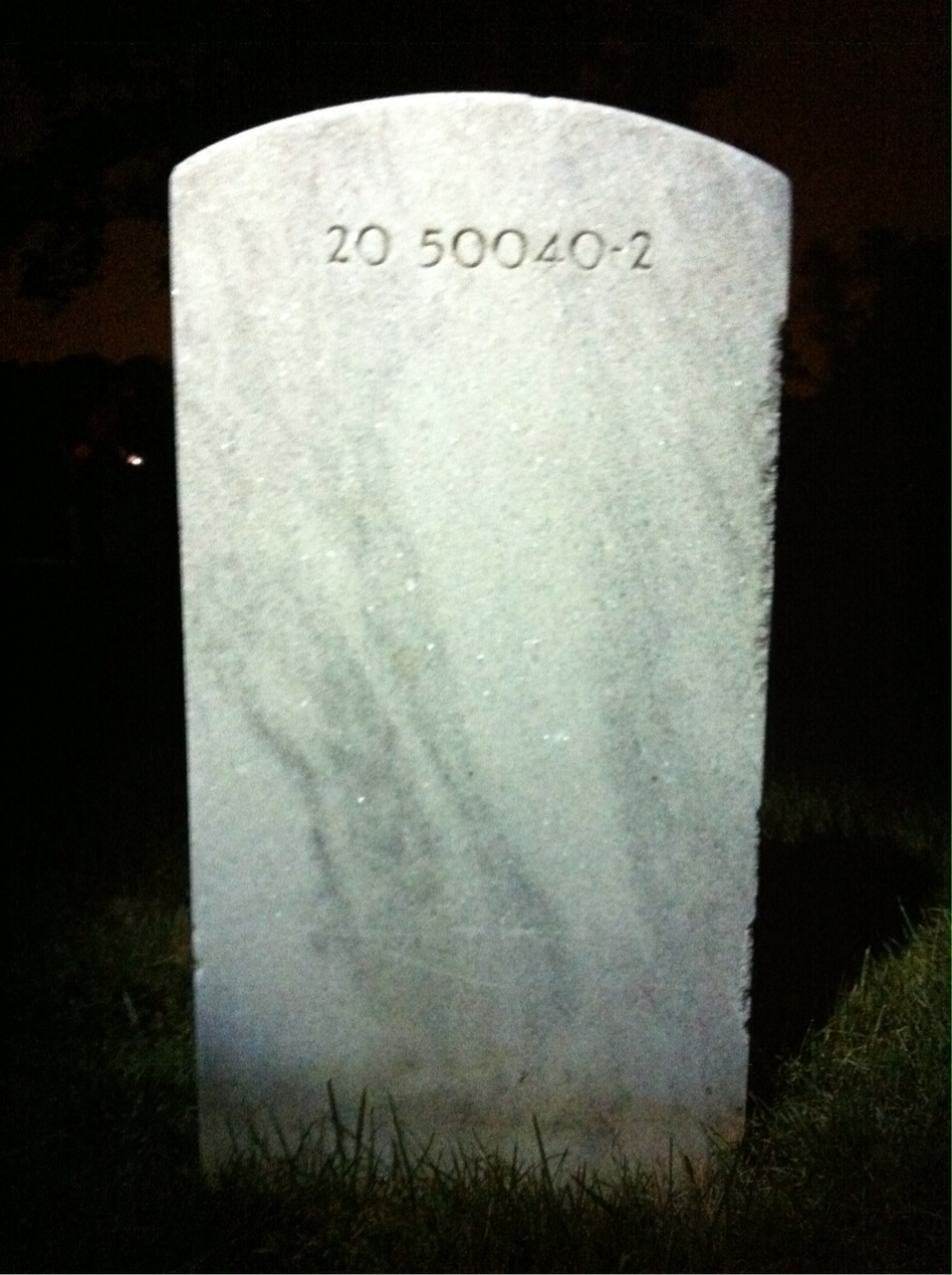 Back of headstone — George Mcneely