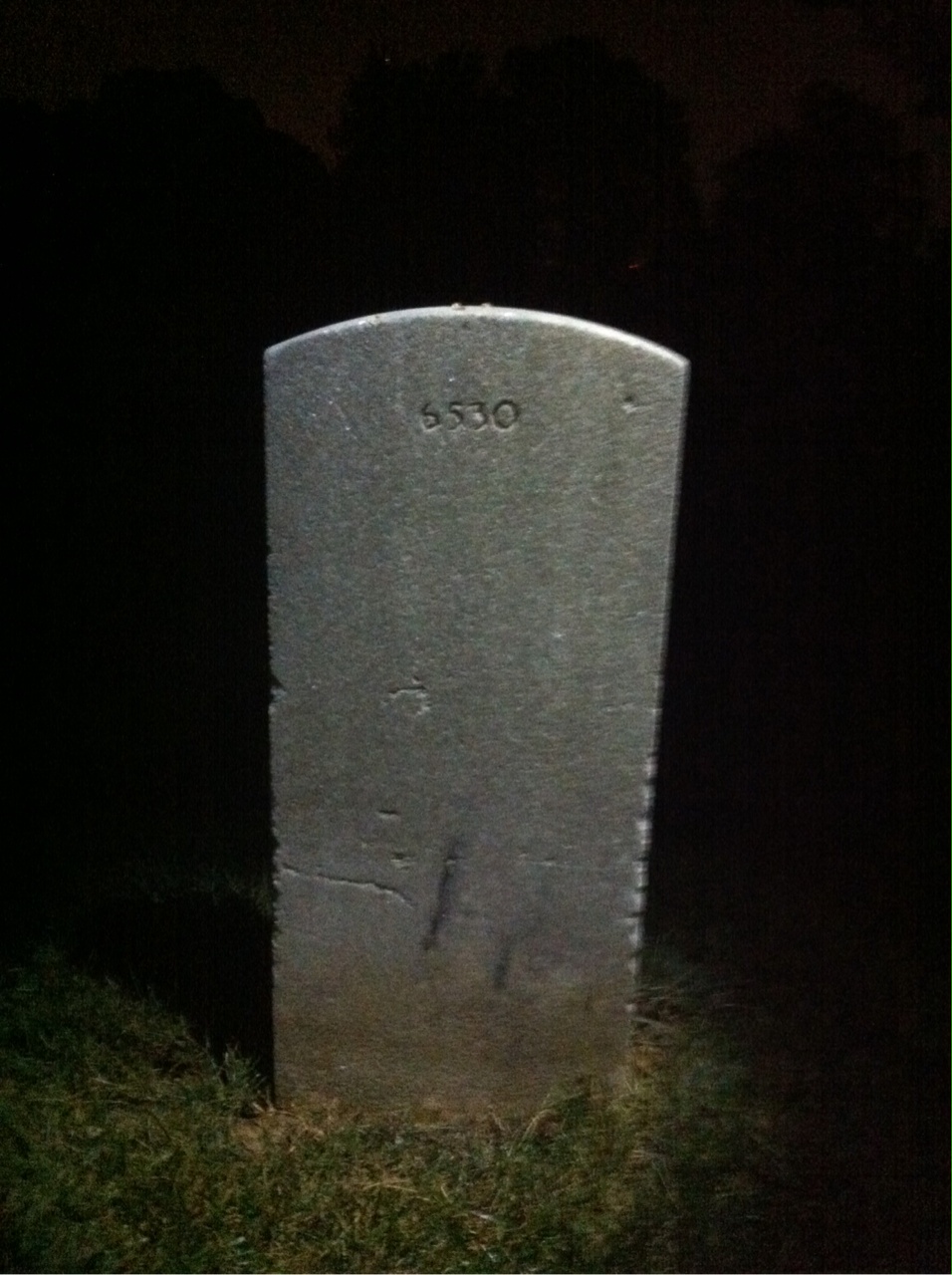 Back of headstone — James Mutchler