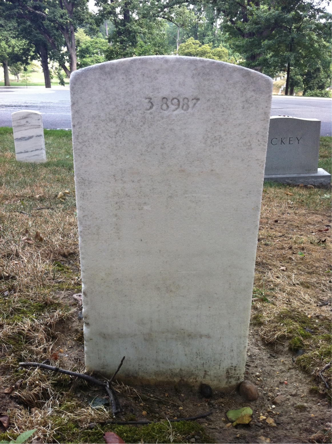 Back of headstone — Louise Brackinridge