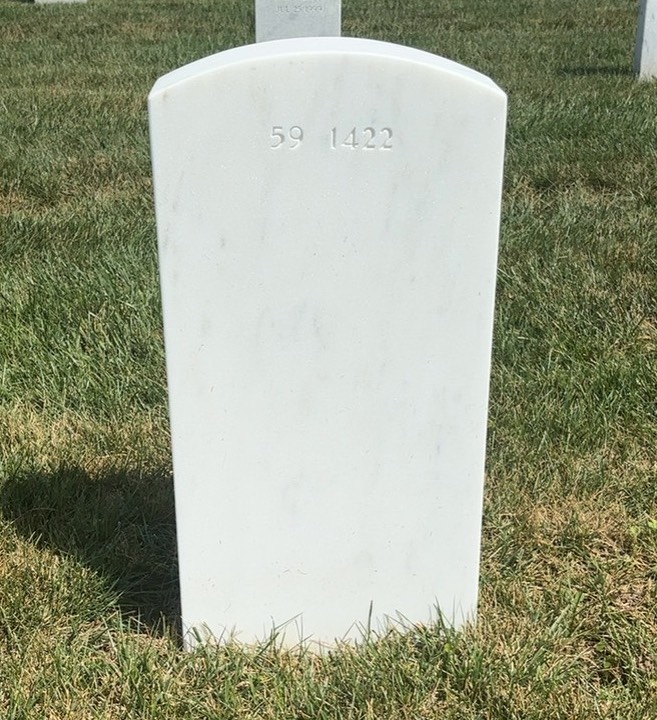 Back of headstone — Ralph Monte