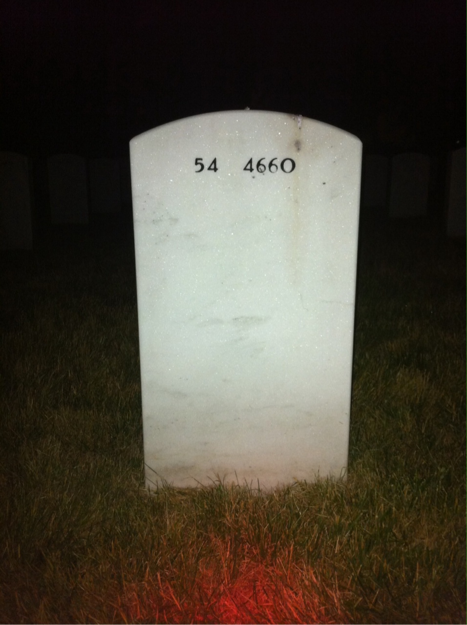 Back of headstone — Darrell Colbert