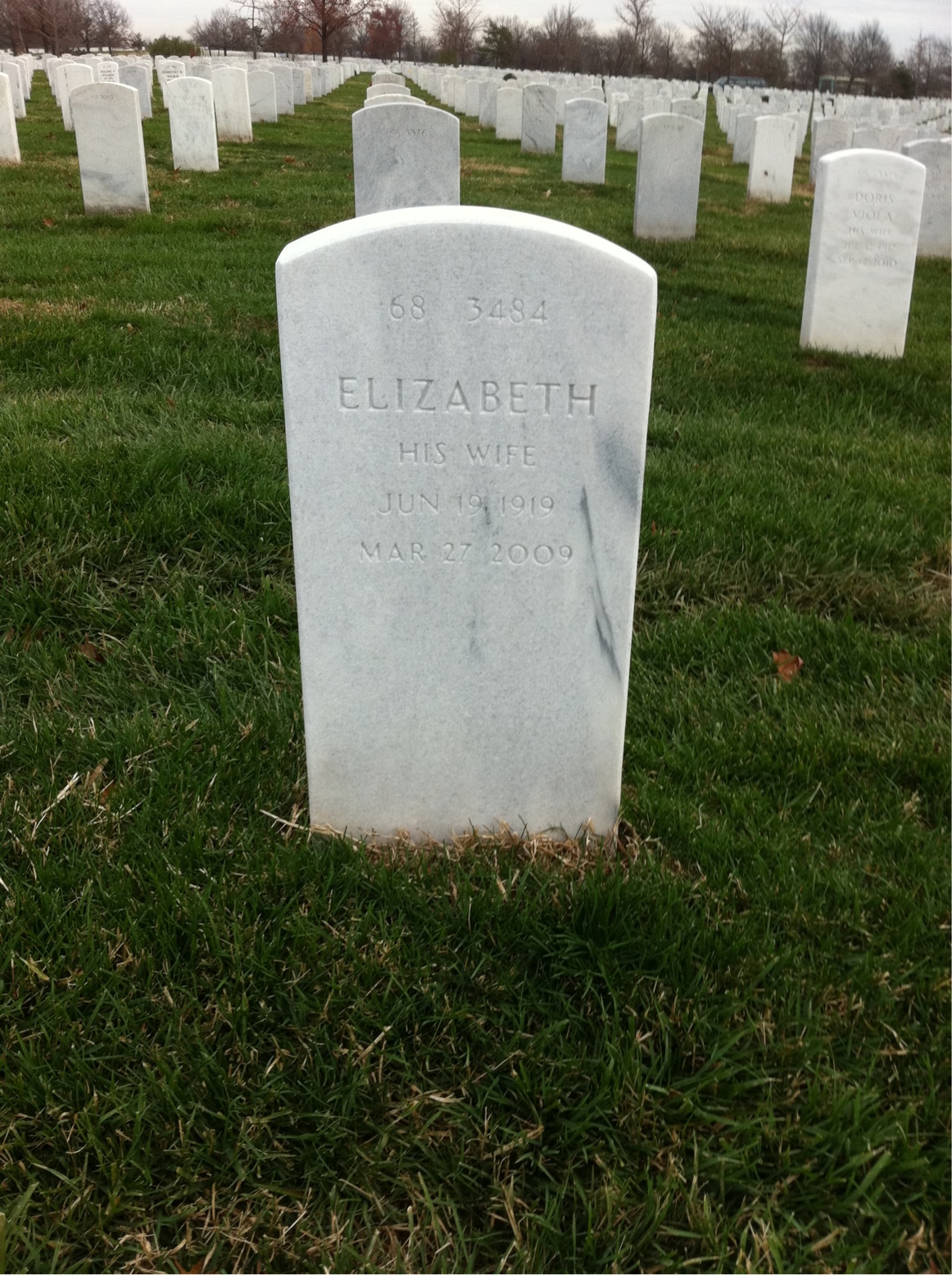 Back of headstone — Donald Cramer