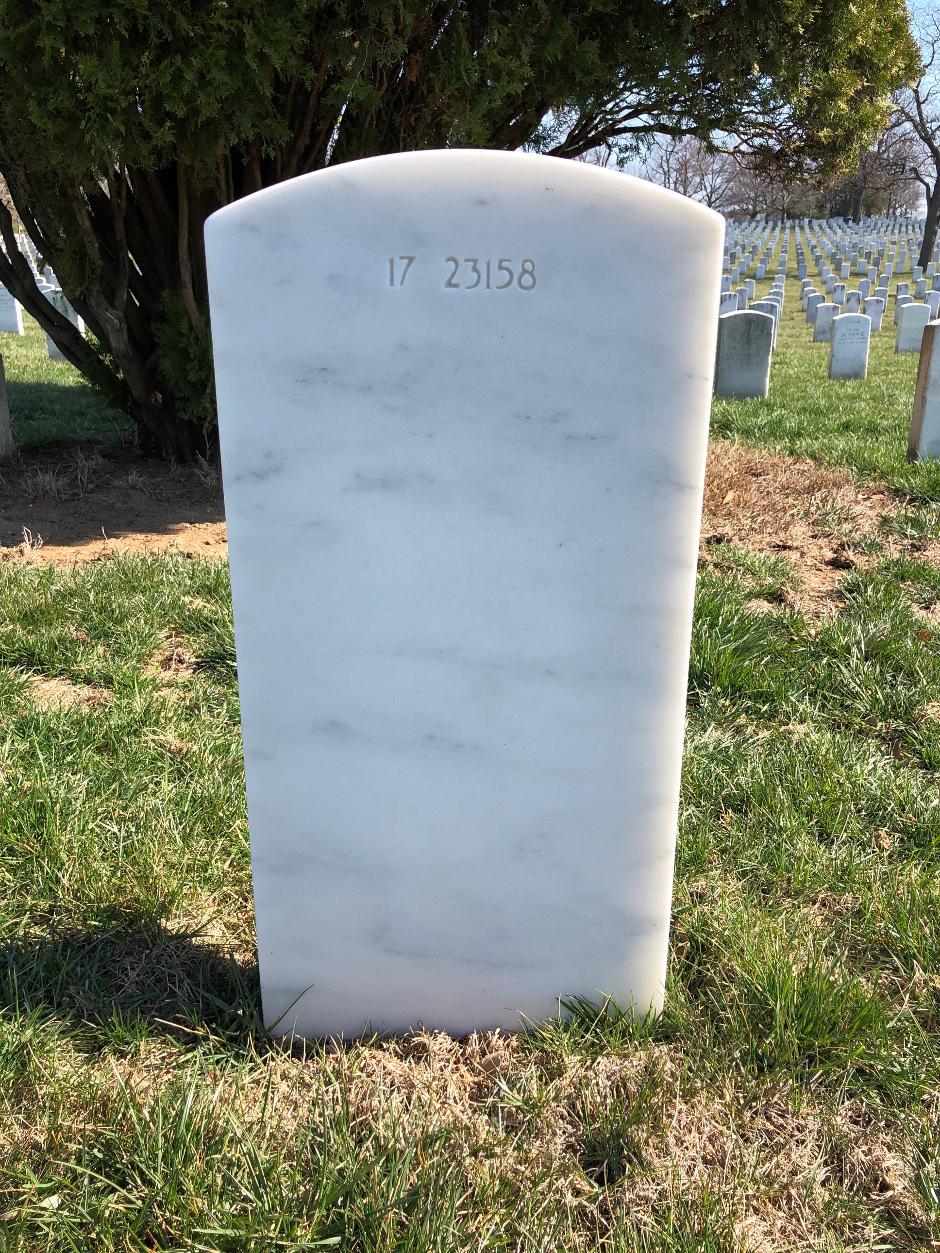 Back of headstone — John Anderson