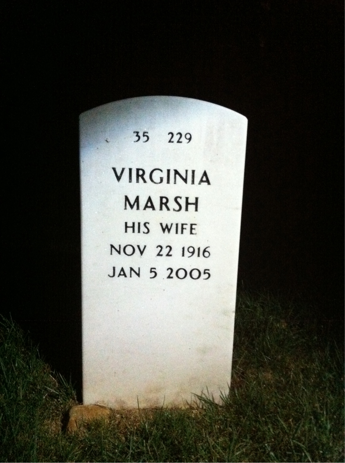 Back of headstone — George Batka