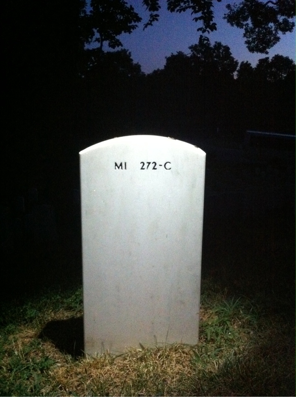 Back of headstone — William Mordecai