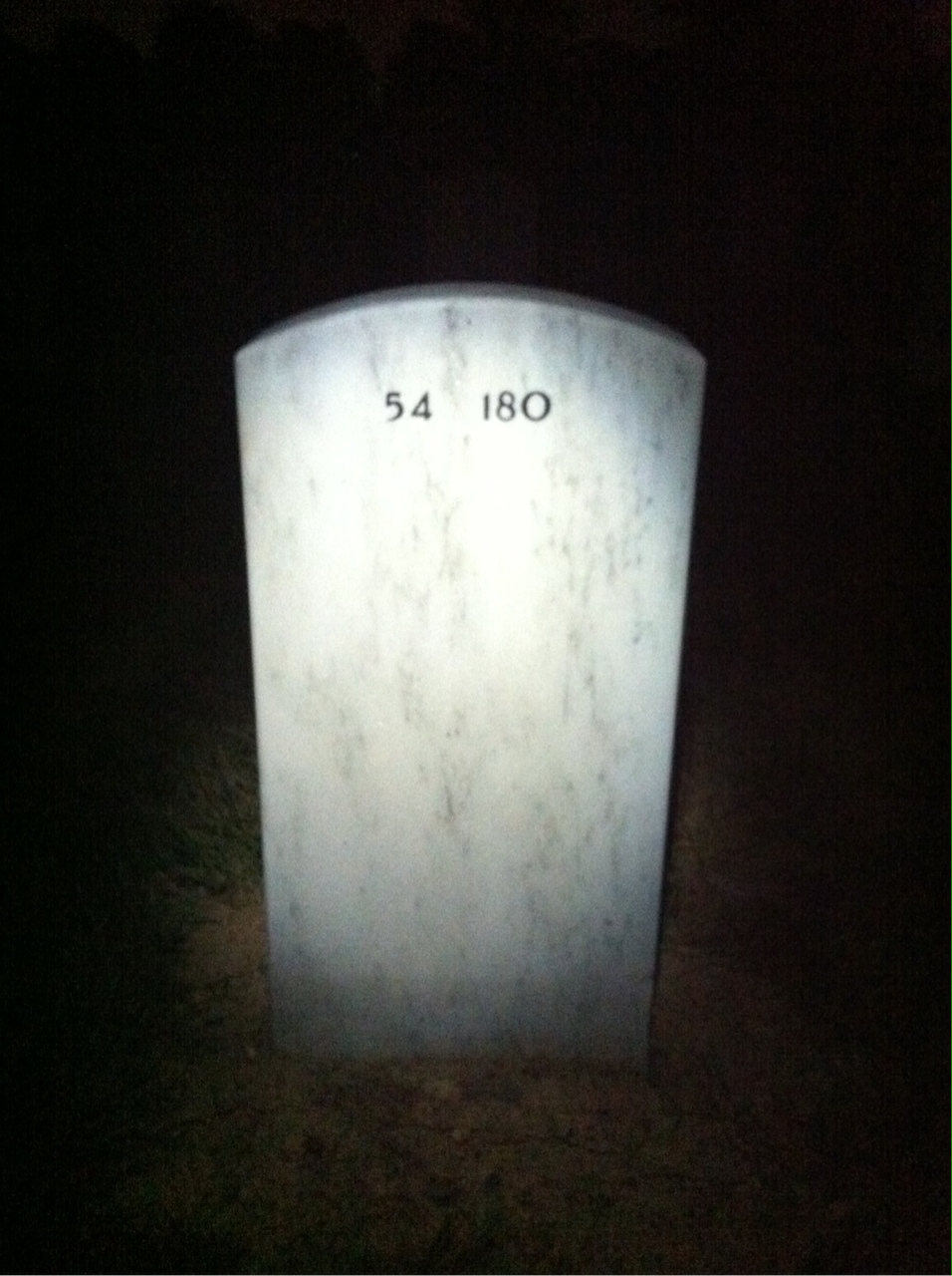 Back of headstone — Albert Henshaw