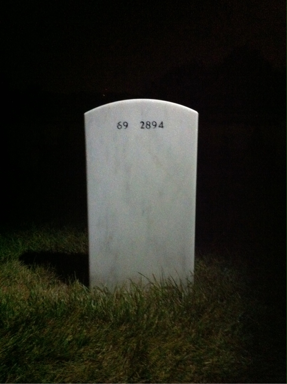 Back of headstone — Joseph Webster