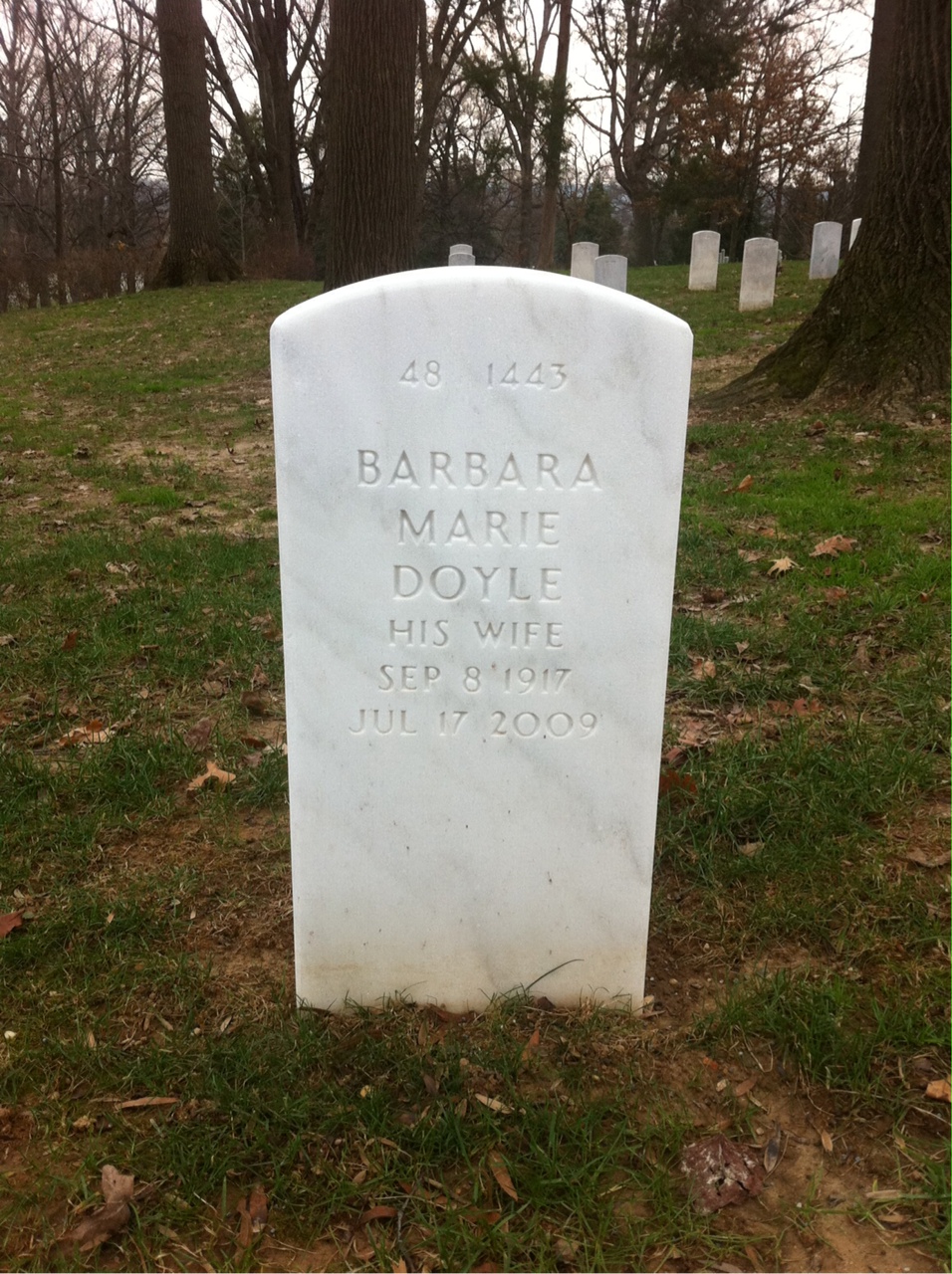 Back of headstone — Henry Herczog