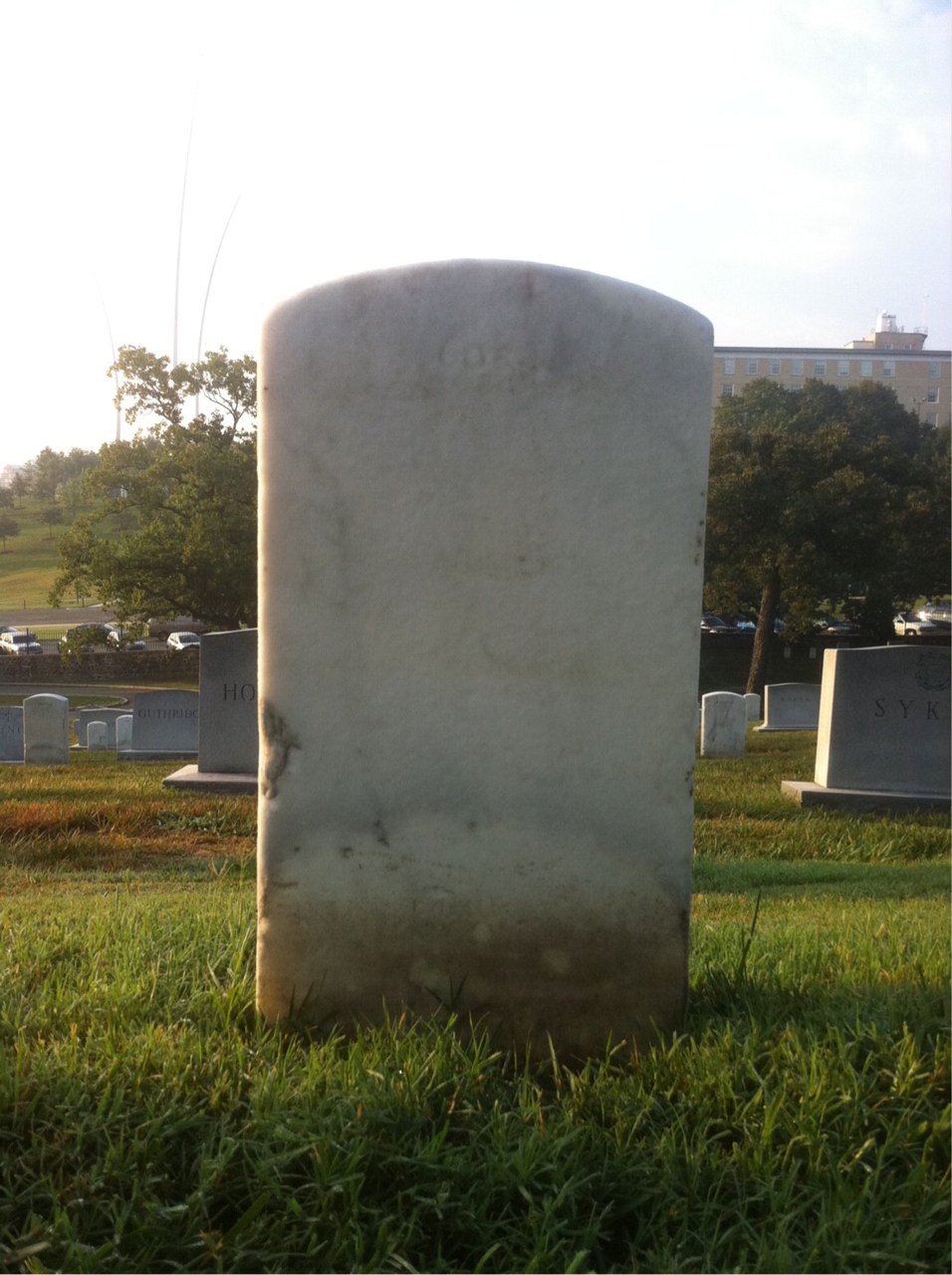Back of headstone — Robert Bedilion