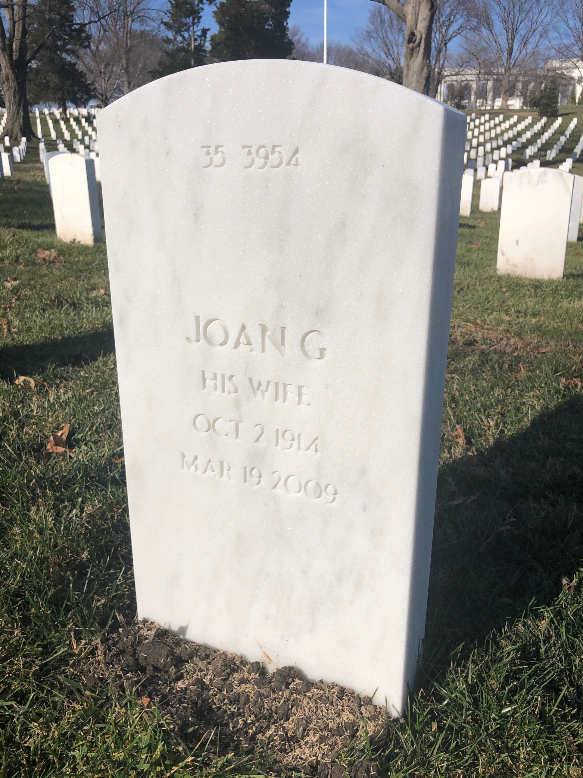 Back of headstone — Donald Potter