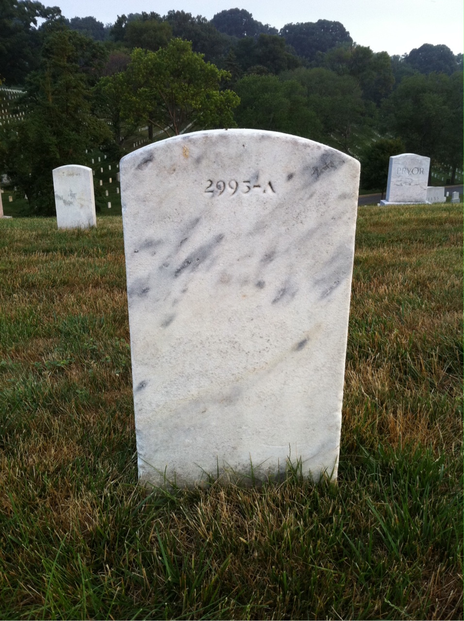 Back of headstone — John Cunningham