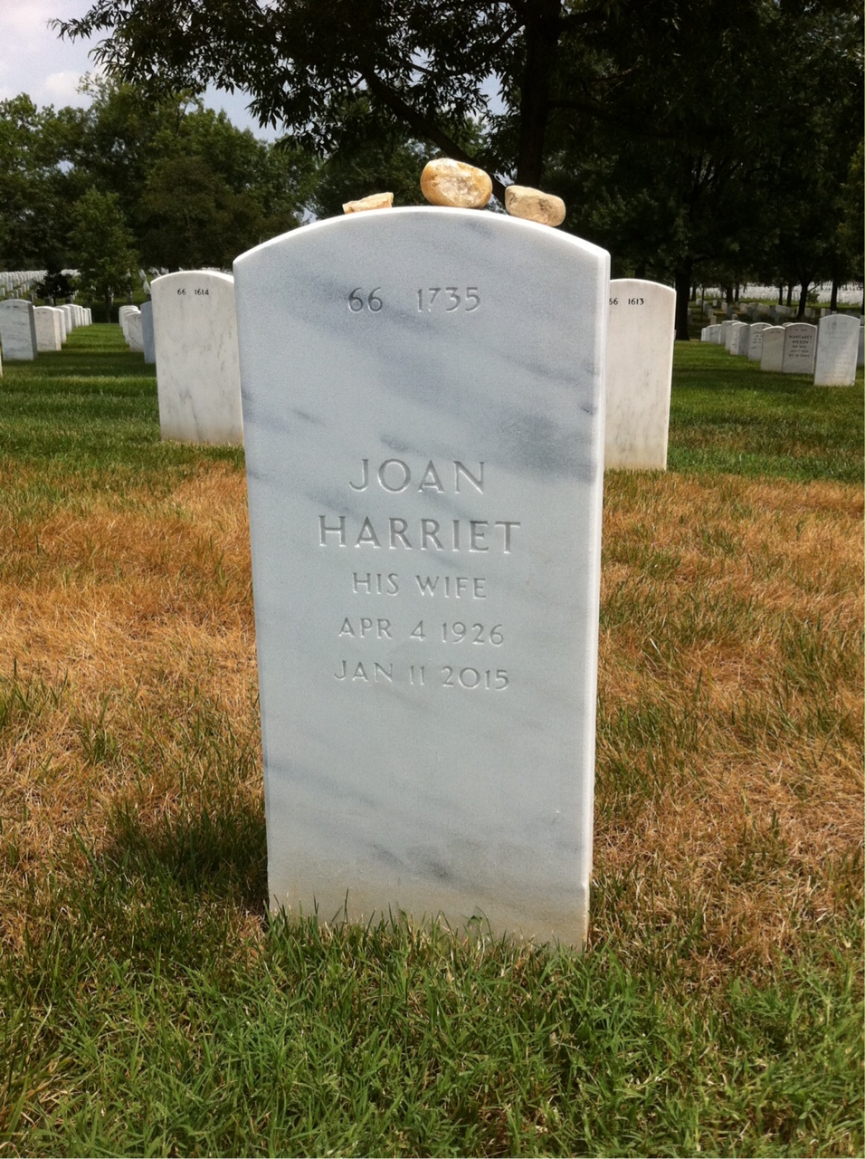 Back of headstone — Roy Clark