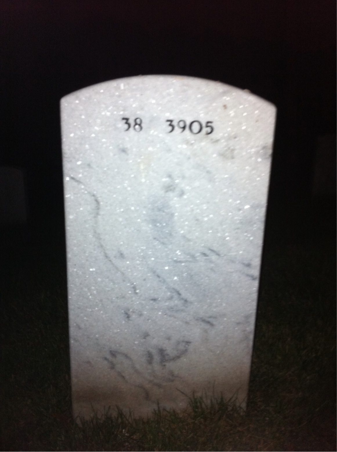 Back of headstone — Donald Walsh
