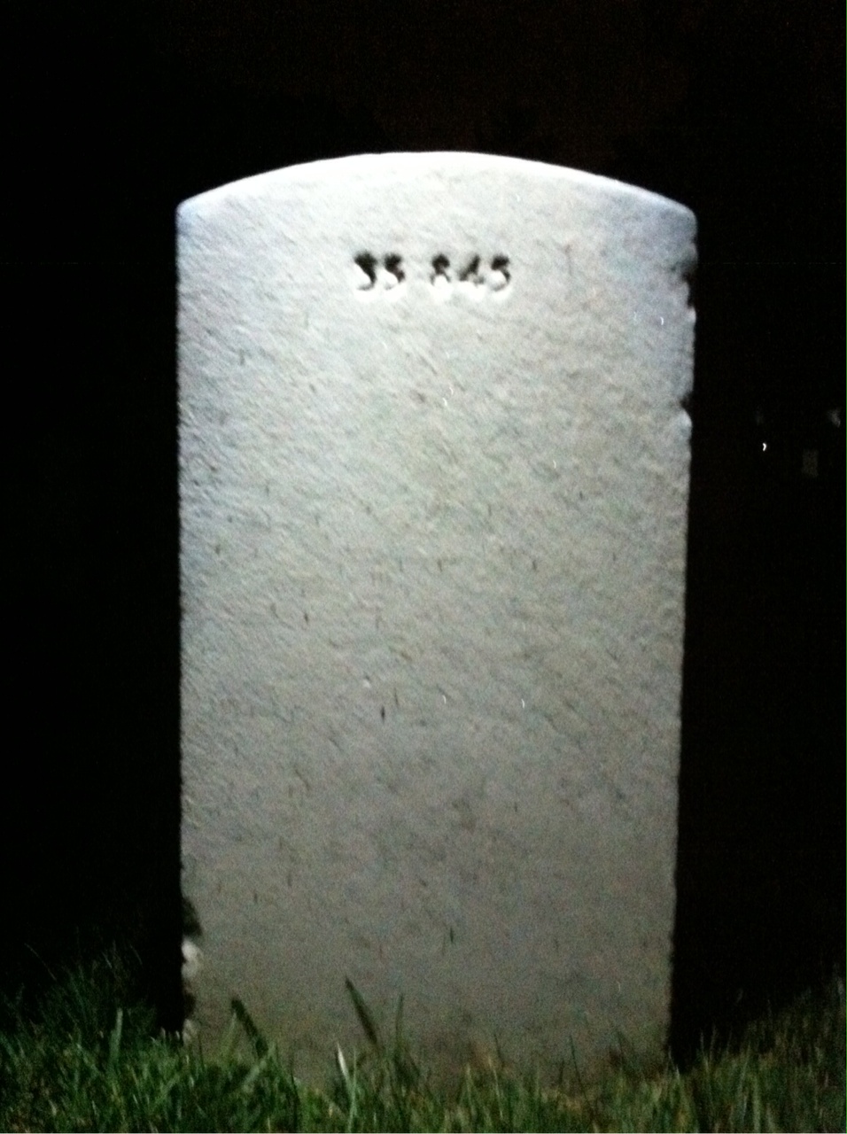 Back of headstone — Frank Muscal