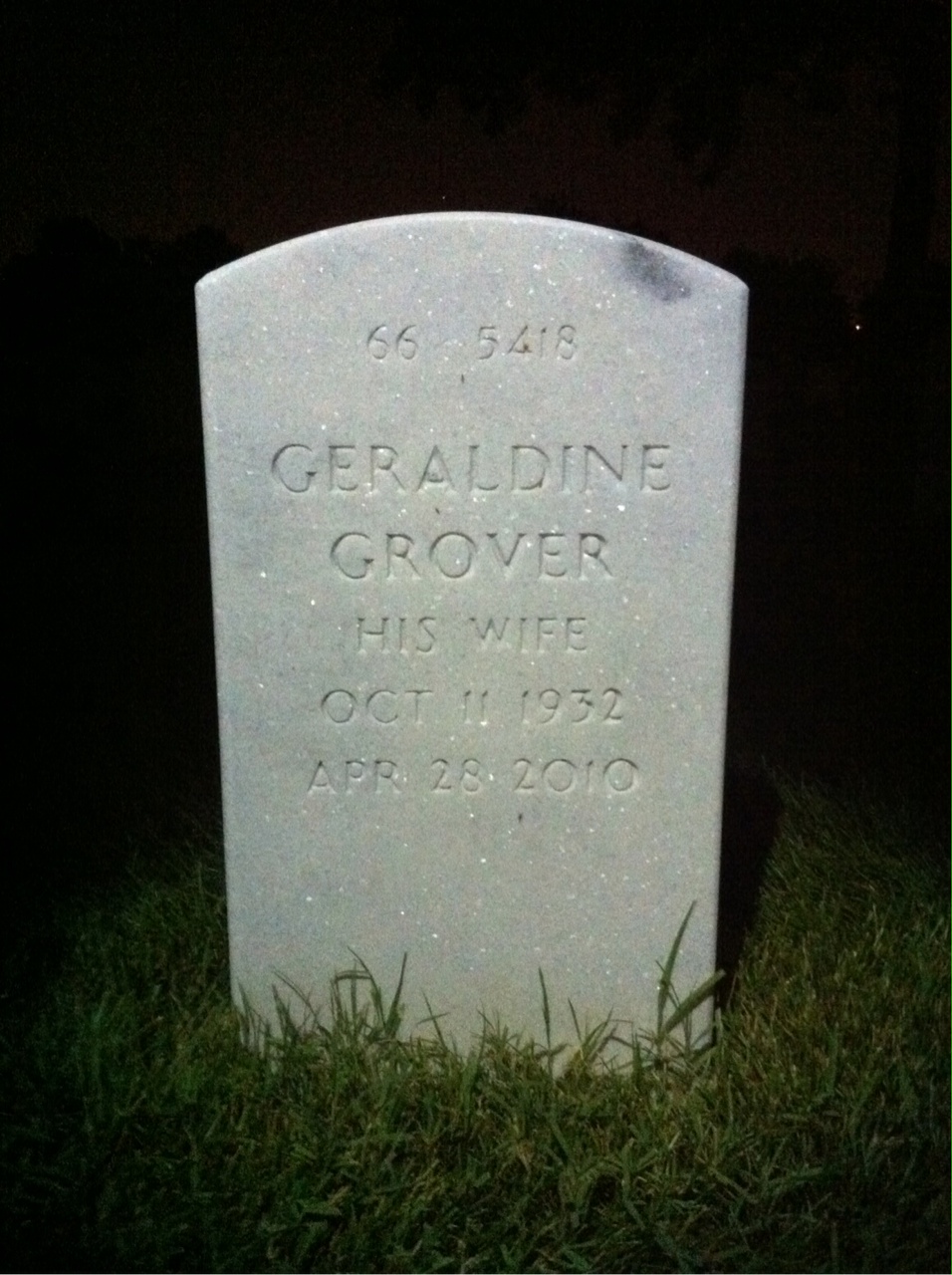 Back of headstone — Frederick Spencer Reed