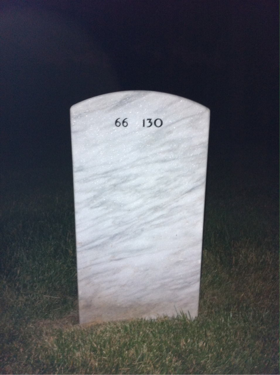 Back of headstone — Kenneth Leisure