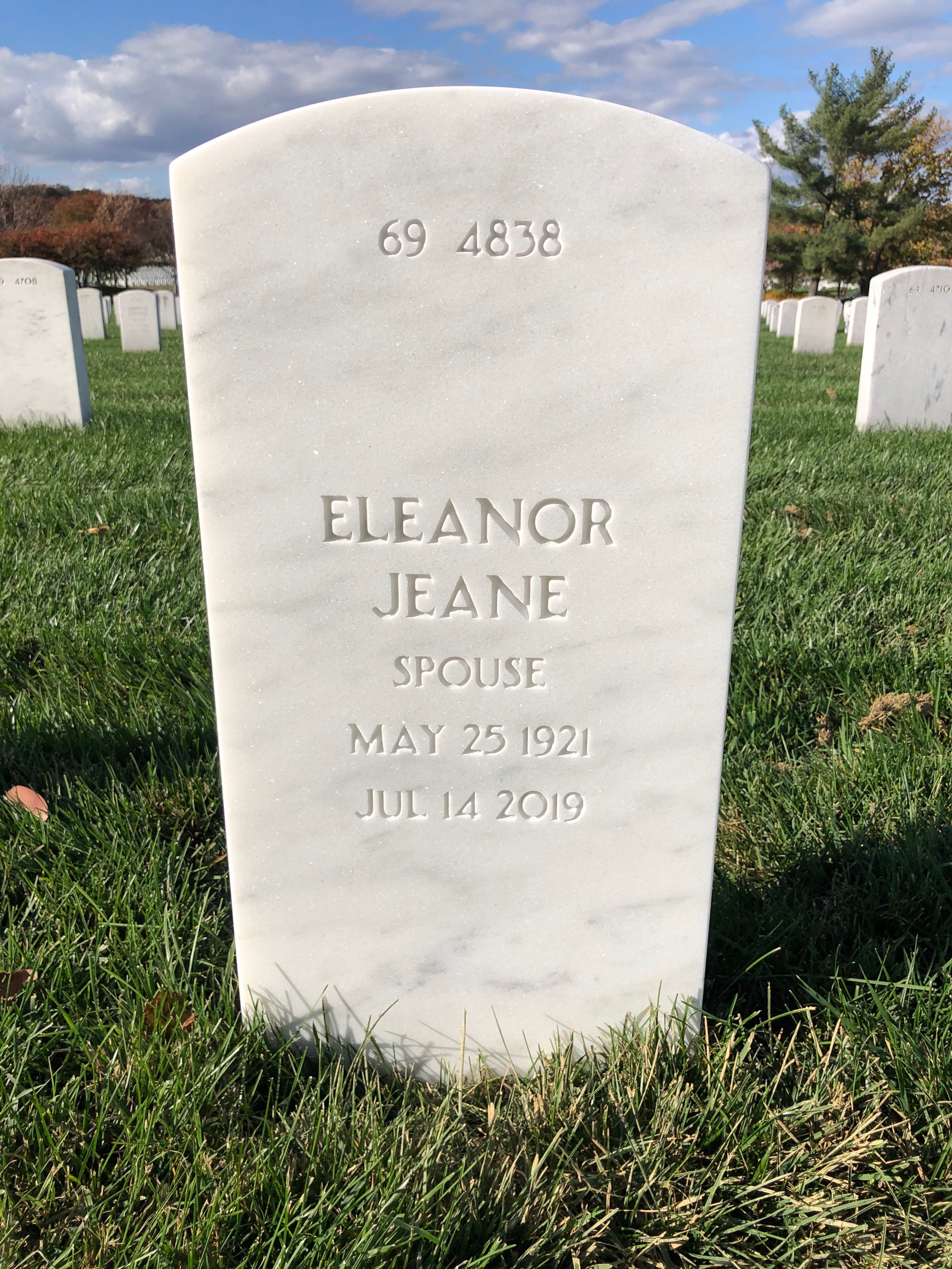 Back of headstone — George Amos