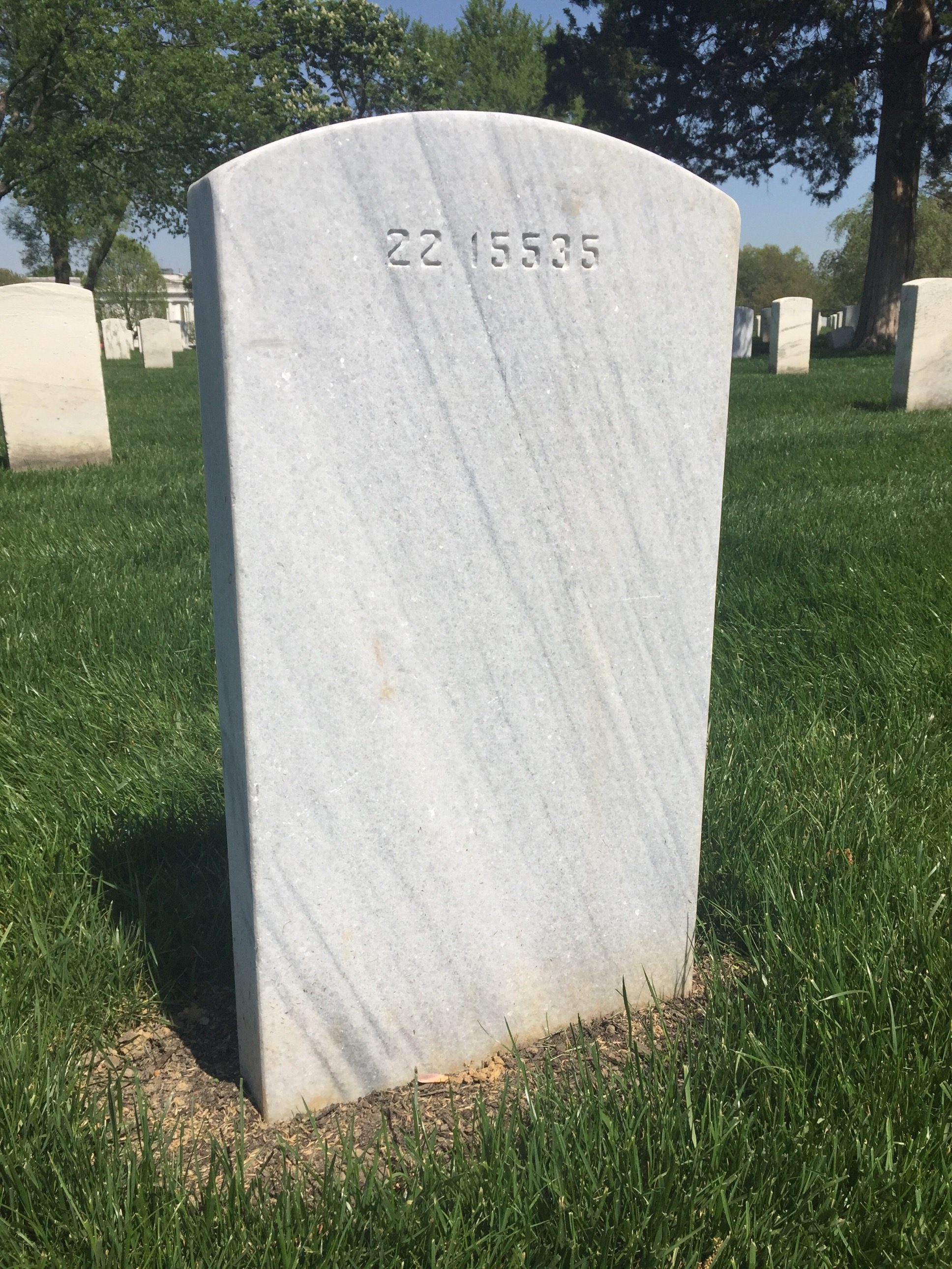 Back of headstone — J Banks