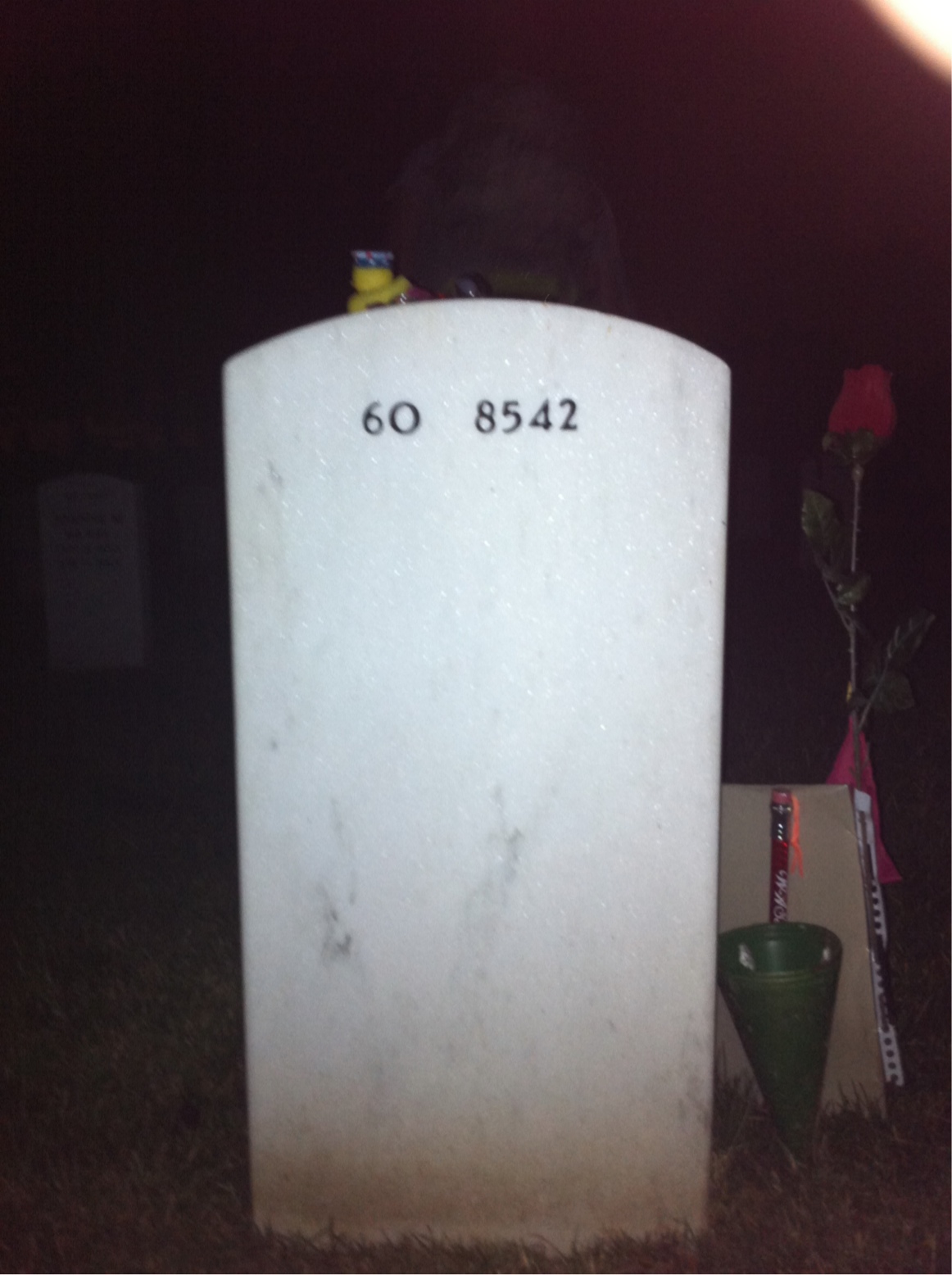 Back of headstone — Hershel Mccants
