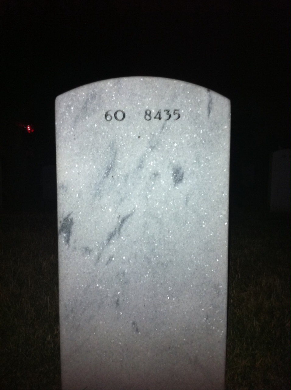 Back of headstone — Luke Zimmerman