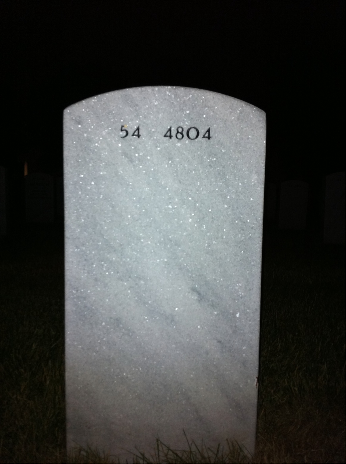 Back of headstone — Charles Baines