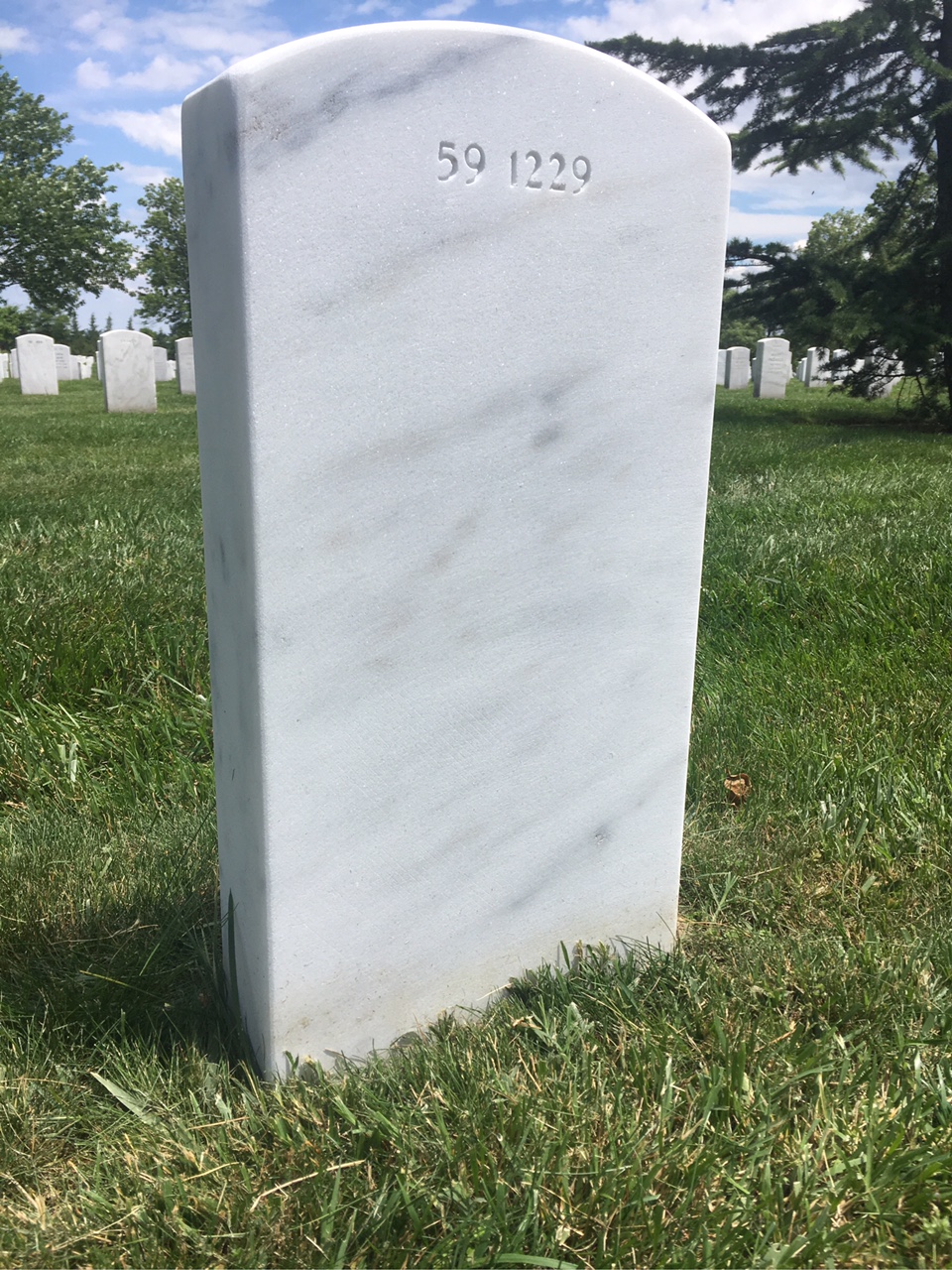 Back of headstone — Wilbur Ott
